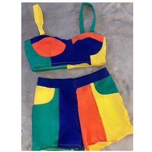 Multicolored two piece set!